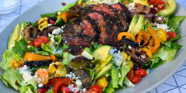 Southwestern Steak Salad with Grilled Corn
