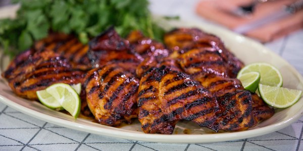 Grilled Chicken Thighs with Adobo Sauce